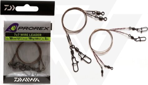 Daiwa Prorex titánium drótelőke (18.0kg, 30.0cm, 2db)