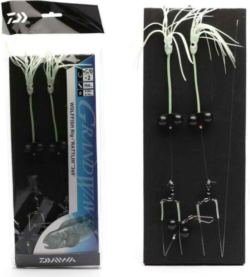 Daiwa GrandWave farkashalazó szerelék (light green, 150.0cm, #5/0, 2horog)