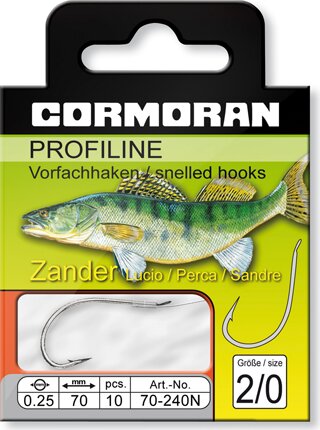 Cormoran Süllőző horog M, 240N (nickel, 70cm, #1, 0.23mm, 10db)