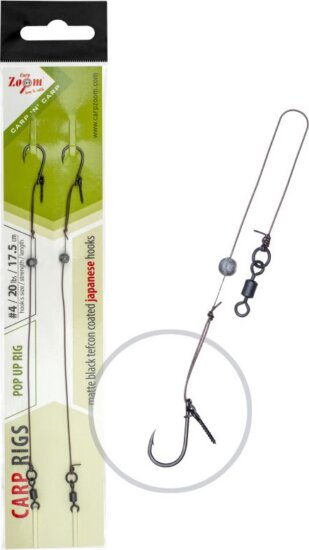 CZ Pop Up Rig bojlis előke, 17,5 cm, #6, 2 db