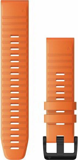 Garmin Óraszíj 22 mm narancssárga szilikon, fekete csat (QuickFit) Fenix 6