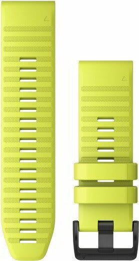 Garmin Óraszíj 26 mm sárga szilikon, fekete csat (QuickFit)Fenix 6X