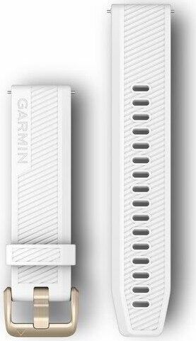 Garmin Óraszíj 20 mm fehér szilikon, világos arany csat (Quick Release) Approach S40