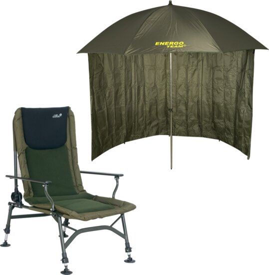 Carp Expert Extra Kényelmi Szett 150 Kg Fotel + 220 Cm Sátras Ernyő