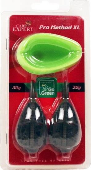Carp Expert Pro Method Xl 50G+50G Tömködővel Go Green Cink Ötvözet