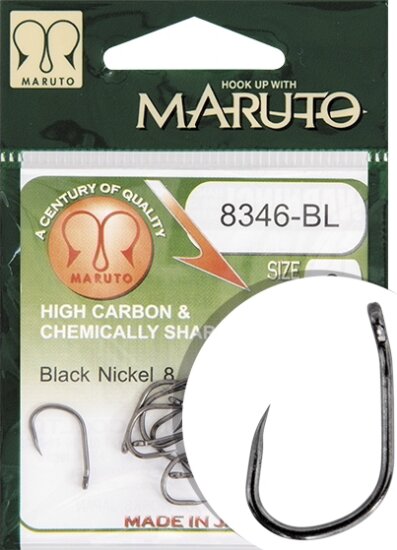 Maruto Horog 8346Bl T.d.e.10° Barbless Hc Forged Black Nickel 14