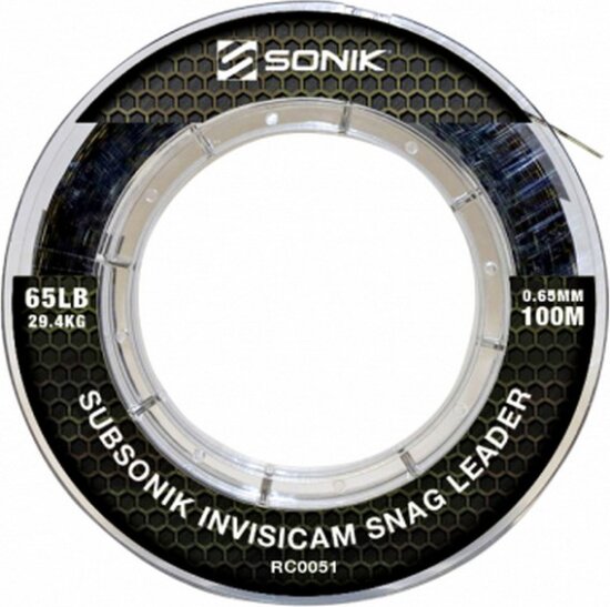Sonik Subsonik Invisicam Snag Leader 100 M 65lbs 0,65