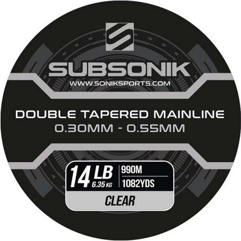 Subsonik Double Tapered Main Line Clear 14Lb 990M Felvastagodó Főzsinór