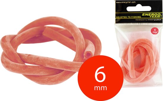 Csúzligumi Csomagolt 6,0X3,0mm Piros 60Cm