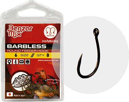 Maruto 4626 10 Benzár Barbless Round Feeder Horog 8db cs