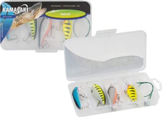 Natural Wobbler Szett 4Wobbler+2Drótelőke+Doboz