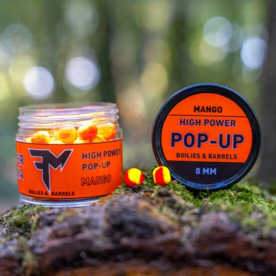 Feedermánia HIGH POWER POP-UP boilies & barrels 8 mm mango