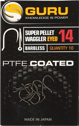 GURU Super Pellet Waggler Hook size 12 Barbless/Eyed