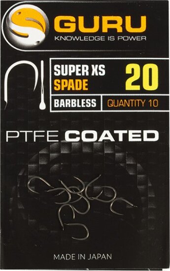 GURU Super XS Hook size 12 Barbless/Spade End