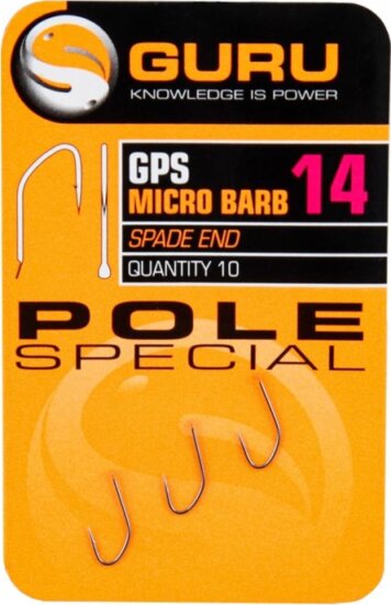 GURU Pole Special Hook Size 18 Barbed/Spade End