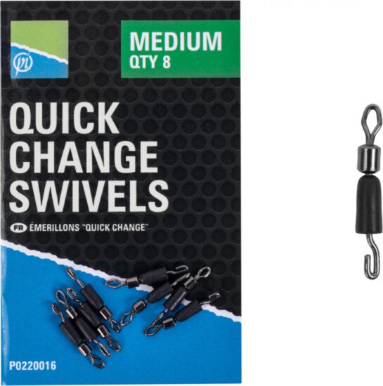 PRESTON QUICK CHANGE SWIVELS - SMALL
