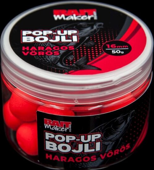 BAIT MAKER Pop Up Bojli 16 mm Haragos Vörös 50 g