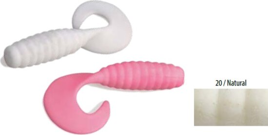 Trabucco Yummy Bait Curly Tail natural 8db plasztik csali