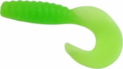 Trabucco Yummy Bait Curly Tail green chartreuse 8db plasztik csali