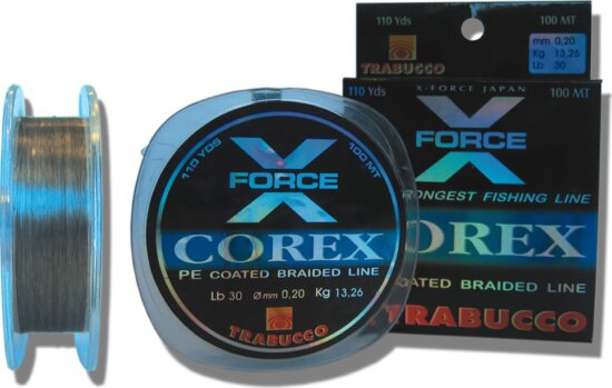 Trabucco X-Force Corex Pe Coated 100m 0,10mm fonott zsinór