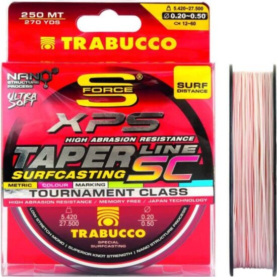 Trabucco Taper Line SC Surfcasting 250m 0,57-0,26mm elvékonyodó monofil zsinór