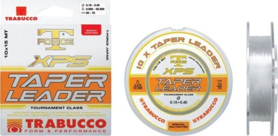 Trabucco T-Force Xps Taper Leader 10*15m 0,57-0,26mm elvékonyodó távdobó előke