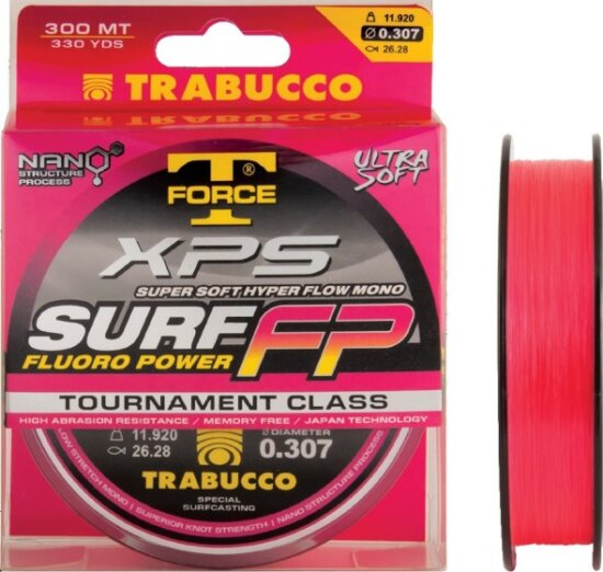Trabucco T-Force Xps Surf Fluoro Power 300m 0,18mm zsinór