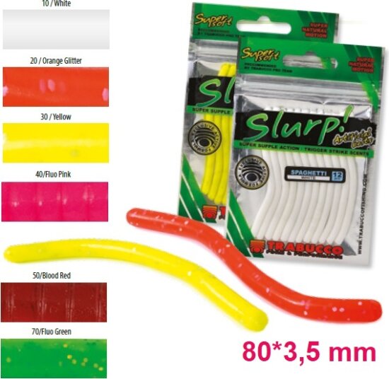 Trabucco Slurp Bait Spaghetti Nat. White lágygumi csali