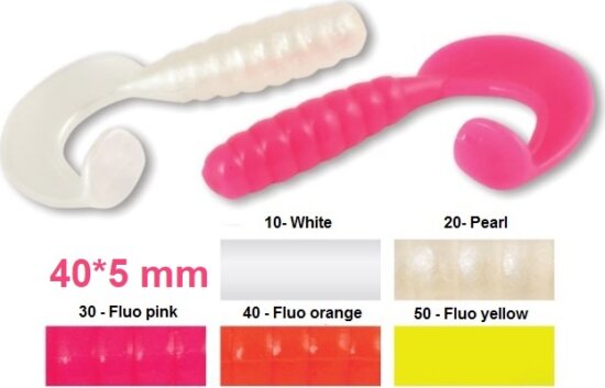 Trabucco Slurp Bait Falcetto Shad-Tail Fluo pink 20 db lágygumi csali