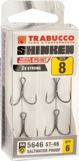 Trabucco Shinken St-46 hármas horog Bn #10 6 db/csg