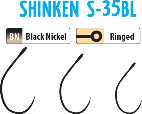 Trabucco Shinken Hooks S-35Bl Bn #8 10db szakáll nélküli horog