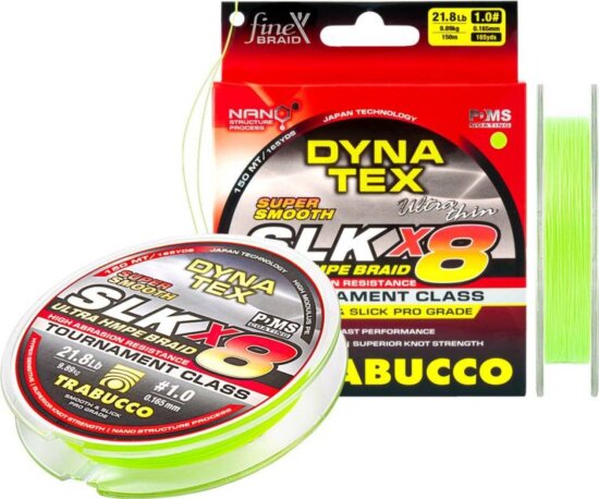Trabucco Dyna-Tex Slk X8 SS 150m 0,205mm lime zöld fonott zsinór
