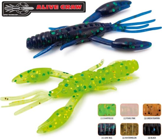 Rapture Ulc Alive Craw 5cm/1.8g Black 12db, lágygumi csali