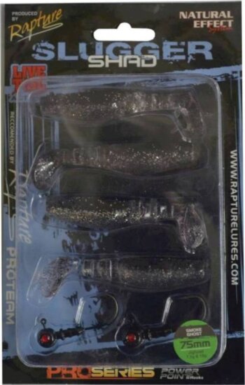 Rapture Slugger Shad Set 75 Smoke Ghost 4+2db/csg, műcsali szett