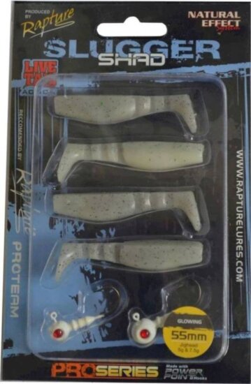 Rapture Slugger Shad Set 55 Chartreuse Ghost 4+2db/csg, műcsali szett