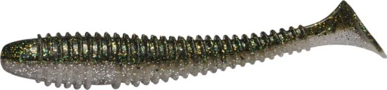 Rapture Ribbed Swing Shad 9,5cm smoke green 7db plasztik csali