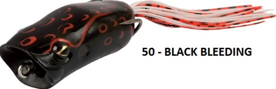 Rapture Popper Frog 60mm 1/2Oz(15g) Black Bleeding, gumibéka