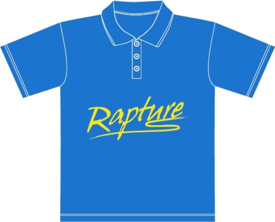 Rapture Galléros póló XL Azúrkék