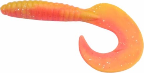 Rapture Fun Tail Grub 8.5cm red flame yelow plasztik csali
