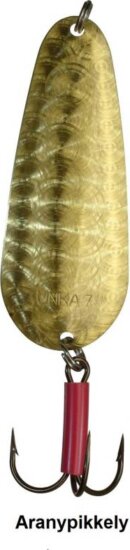 Ottó Bácsi Unka kanál villantó 12g aranypikkelyes/ goldscaled