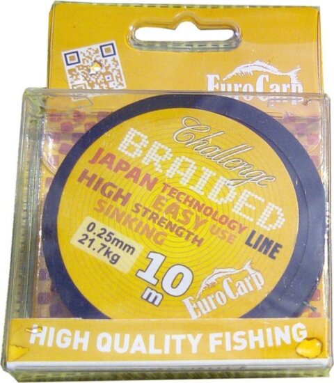 Eurocarp Challenge Braided 10m 0,06mm 4,5kg fonott előkezsinór