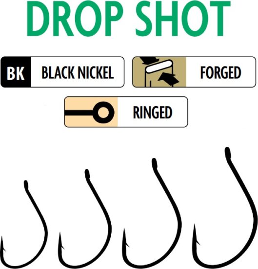 drop shot Worm 10db 01 horog