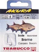 Akura Breme Libr.06X0,20 előkötött horog