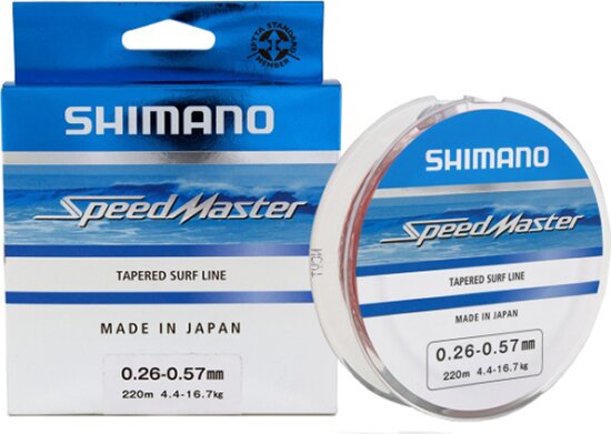 Shimano Line Speedmaster Surf Taper ld 10x15m 0.26-0.57mm Clear