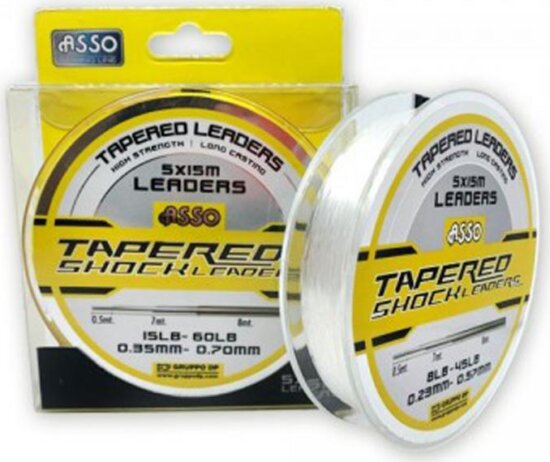 ASSO TAPERED LEADER 5X15M 0,18-0,50