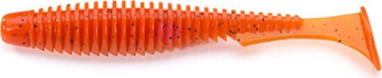 Fishup_U-Shad 3" 9Pcs.049 - Orange Pumpkin/Black