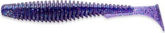 Fishup_U-Shad 2.5" 9Pcs.060 - Dark Violet/Peacock & Silver