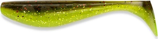 Fishup_Wizzle Shad 3" 8Pcs.203 - Green Pumpkin/Flo Chartreuse