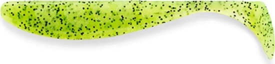 Fishup_Wizzle Shad 3" 8Pcs.055 - Chartreuse/Black