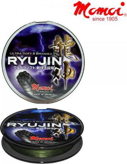 Momoi Ryujin fonott zsinór mohazöld, 0,57mm, 59kg